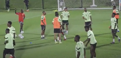 Watch the Black Stars’ first practise in Qatar before the match with Portugal.